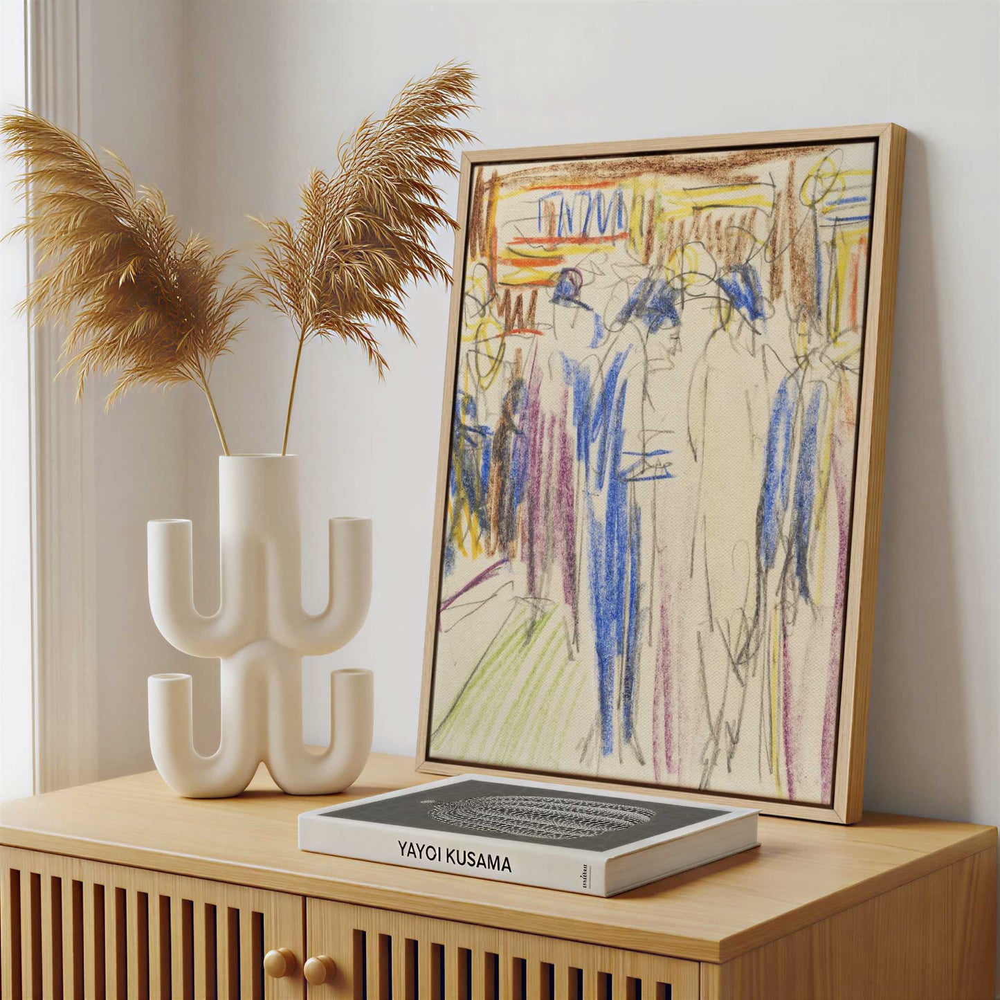 Framed Canvas - Framed canvas in a stylish interior setting