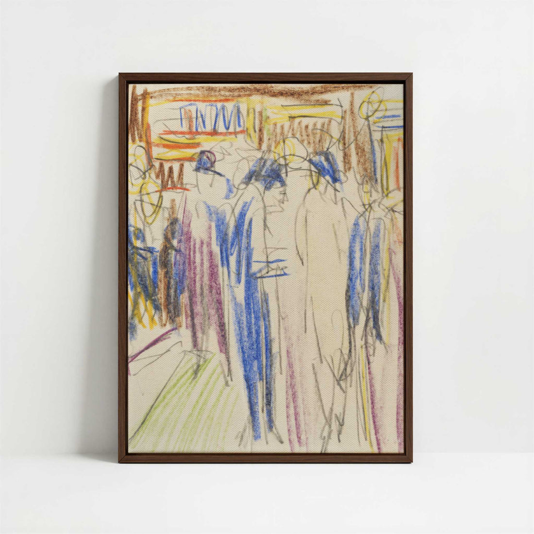 Framed Canvas - Framed canvas in dark wood color frame