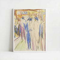 Street Scene (1914) by Ernst Ludwig Kirchner – Art Print - Art print in white frame