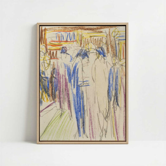 Framed Canvas - Framed canvas in oak color frame