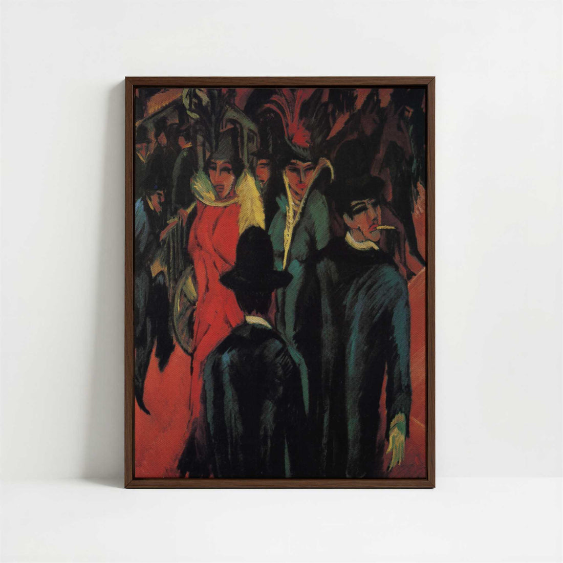 Framed Canvas - Framed canvas in dark wood color frame