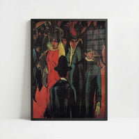 Street Scene in Berlin (1913) by Ernst Ludwig Kirchner – Art Print - Art print in black frame