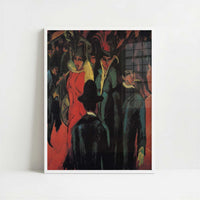 Street Scene in Berlin (1913) by Ernst Ludwig Kirchner – Art Print - Art print in white frame