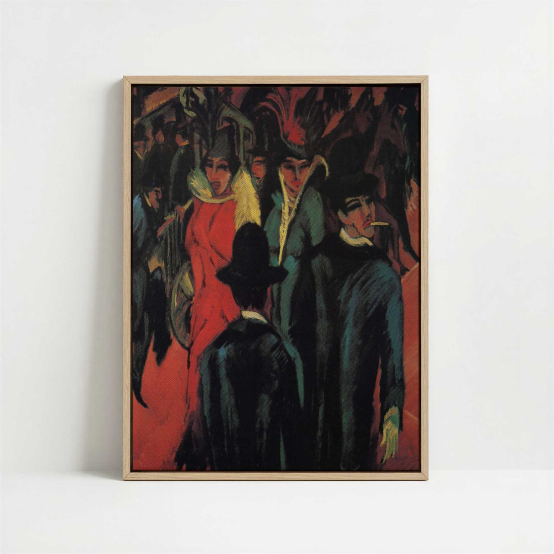 Framed Canvas - Framed canvas in oak color frame