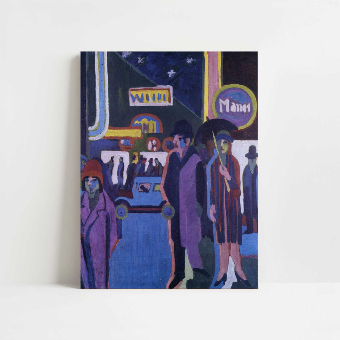 Street Scene at Night (1926–7) by Ernst Ludwig Kirchner – Art Print - Unframed art print