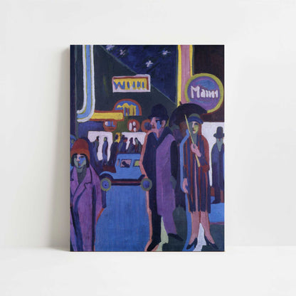Street Scene at Night (1926–7) by Ernst Ludwig Kirchner – Art Print - Unframed art print