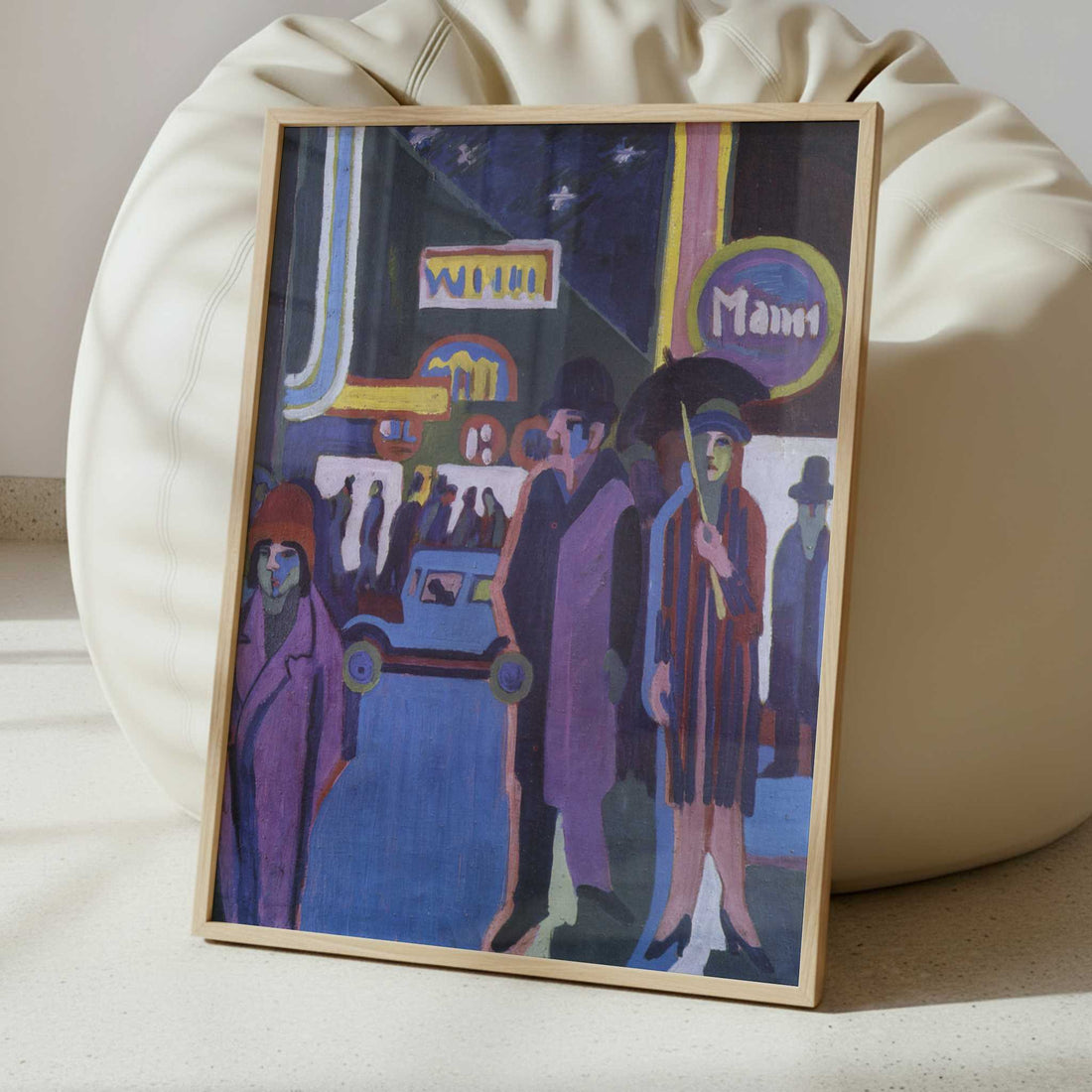 Street Scene at Night (1926–7) by Ernst Ludwig Kirchner – Art Print - Interior inspiration