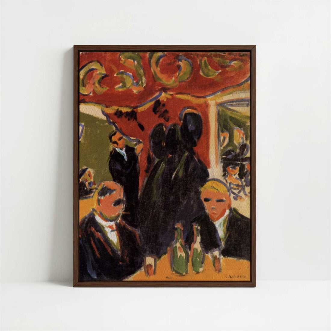 Framed Canvas - Framed canvas in dark wood color frame