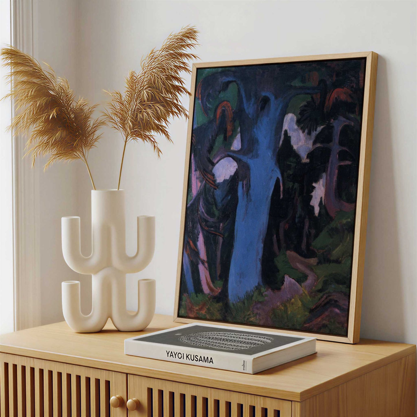 Framed Canvas - Framed canvas in a stylish interior setting