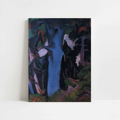 The Blue Tree, Mountain Forest (1920-22) by Ernst Ludwig Kirchner – Art Print - Unframed art print