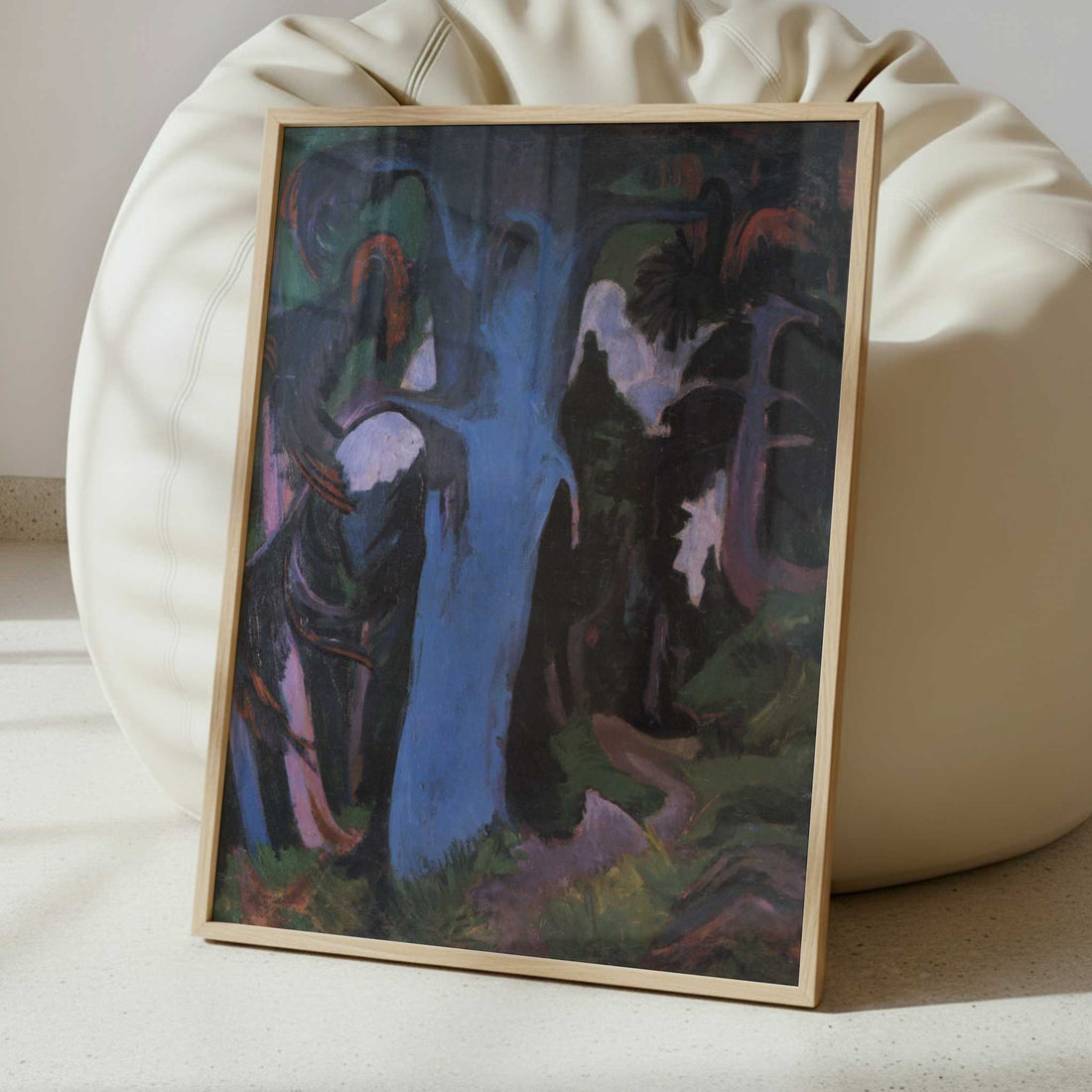 The Blue Tree, Mountain Forest (1920-22) by Ernst Ludwig Kirchner – Art Print - Interior inspiration