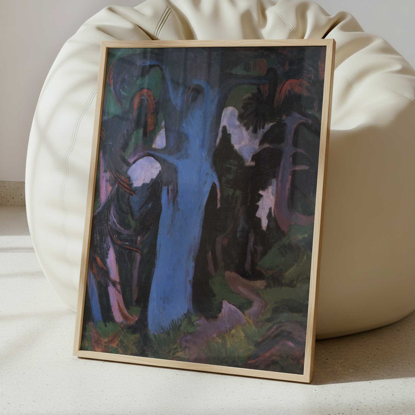 The Blue Tree, Mountain Forest (1920-22) by Ernst Ludwig Kirchner – Art Print - Interior inspiration