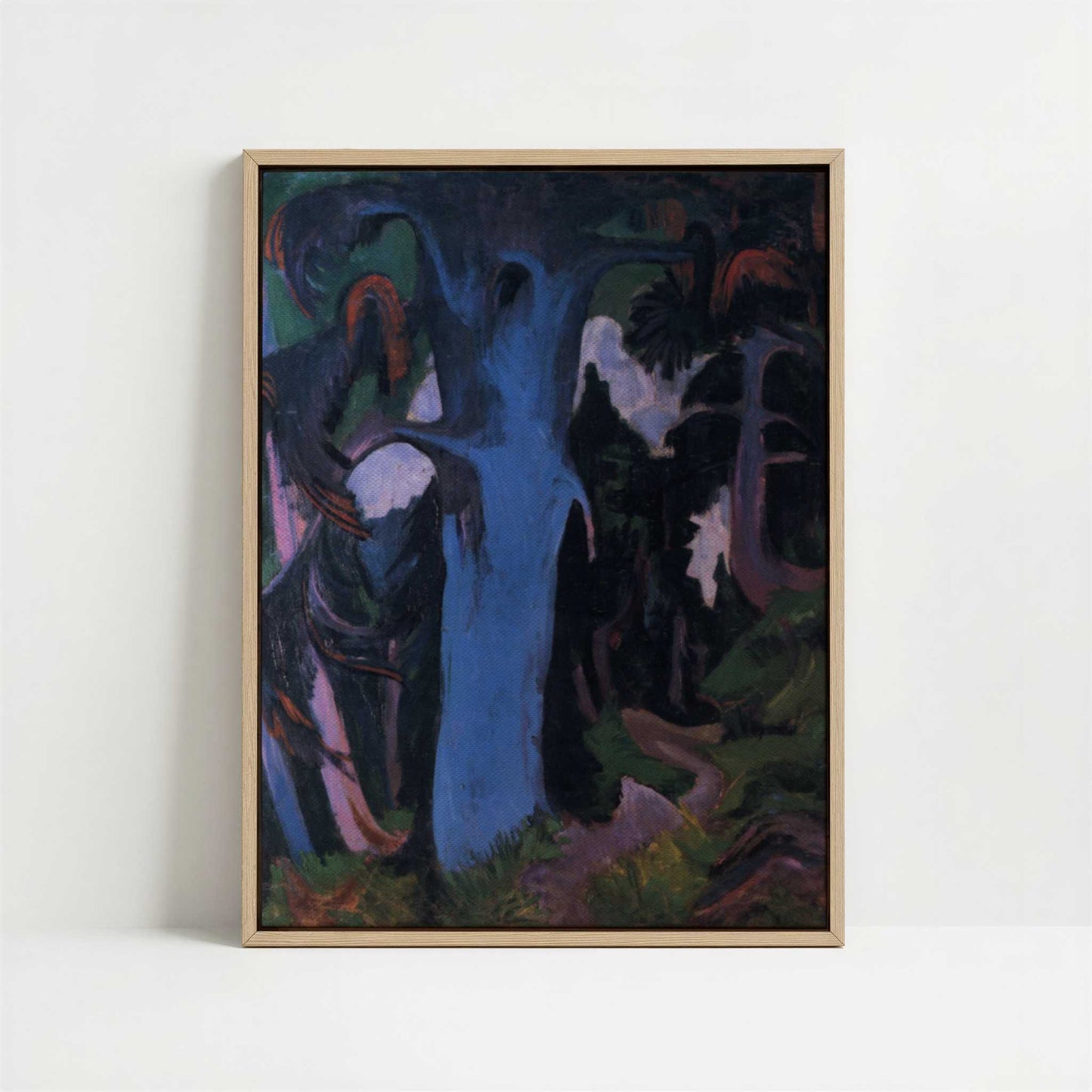 Framed Canvas - Framed canvas in oak color frame
