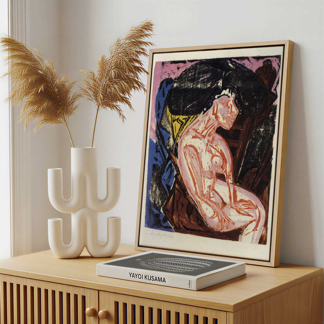 Framed Canvas - Framed canvas in a stylish interior setting