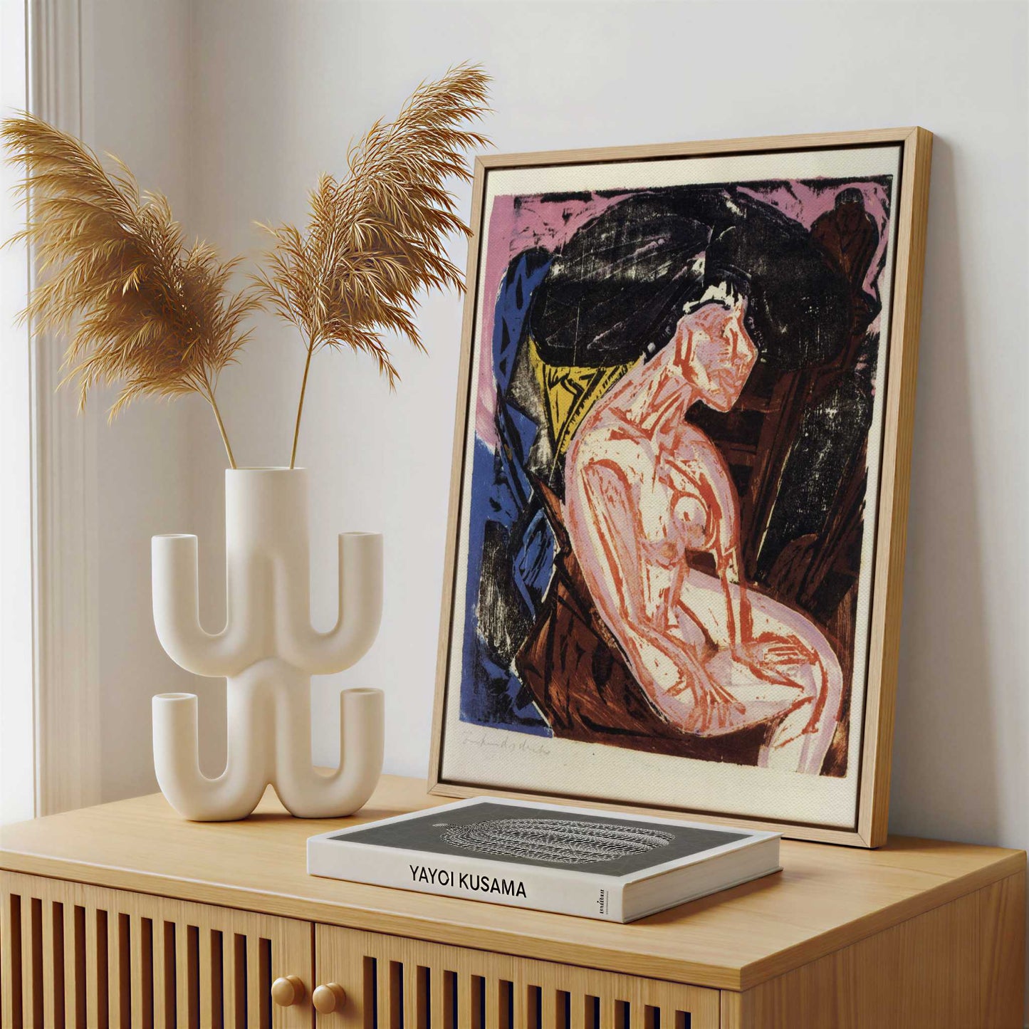 Framed Canvas - Framed canvas in a stylish interior setting