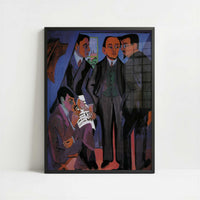The Painters of Die Brücke (1926-7) by Ernst Ludwig Kirchner – Art Print - Art print in black frame