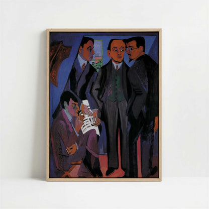 Framed Canvas - Framed canvas in oak color frame
