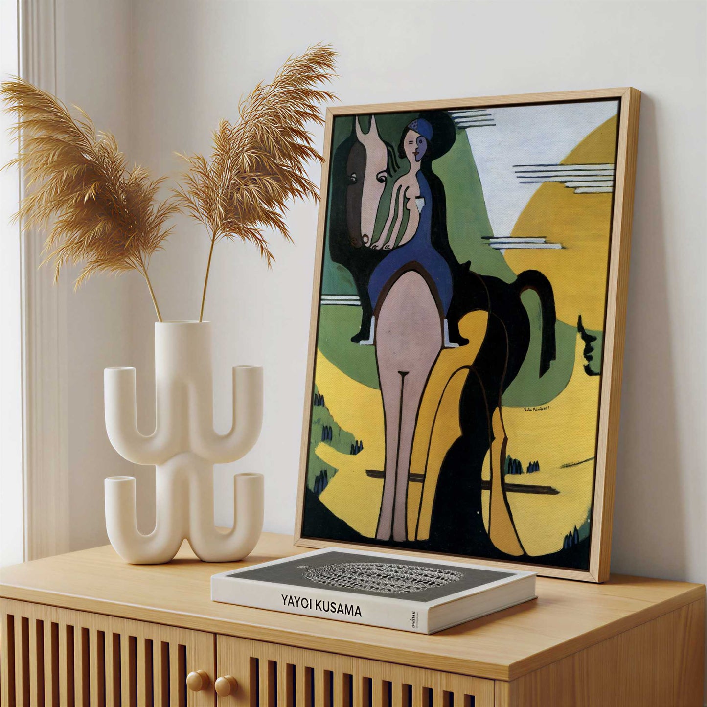 Framed Canvas - Framed canvas in a stylish interior setting