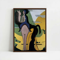 Framed Canvas - Framed canvas in dark wood color frame