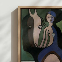 Framed Canvas - Close-up detail and texture of the framed canvas
