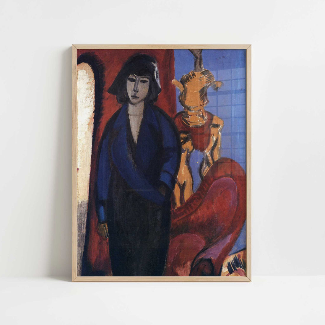 The Russian Girl (1912) by Ernst Ludwig Kirchner – Art Print - Art print in oak frame