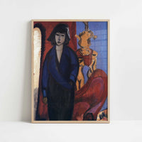 The Russian Girl (1912) by Ernst Ludwig Kirchner – Art Print - Art print in oak frame