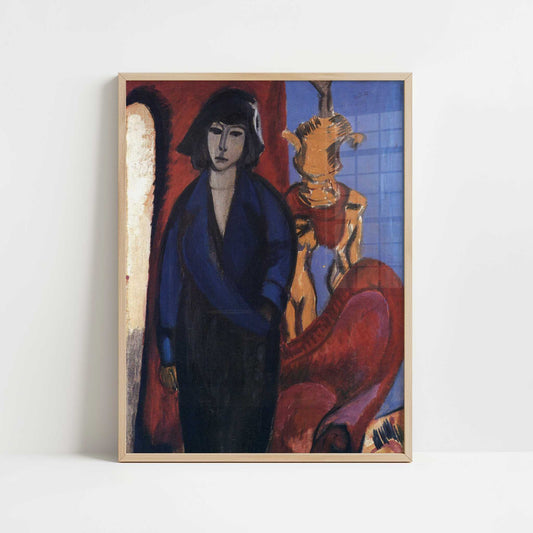 The Russian Girl (1912) by Ernst Ludwig Kirchner – Art Print - Art print in oak frame
