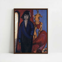 Framed Canvas - Framed canvas in dark wood color frame