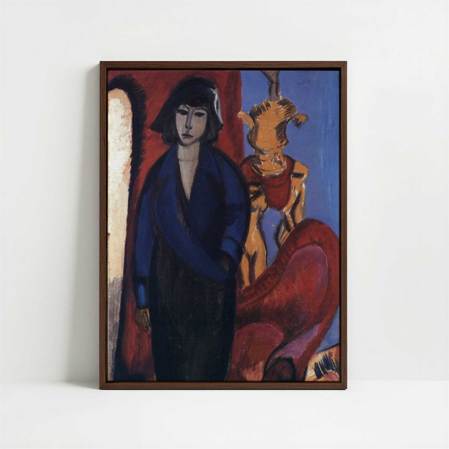 Framed Canvas - Framed canvas in dark wood color frame