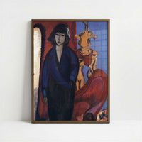 The Russian Girl (1912) by Ernst Ludwig Kirchner – Art Print - Art print in dark wood frame
