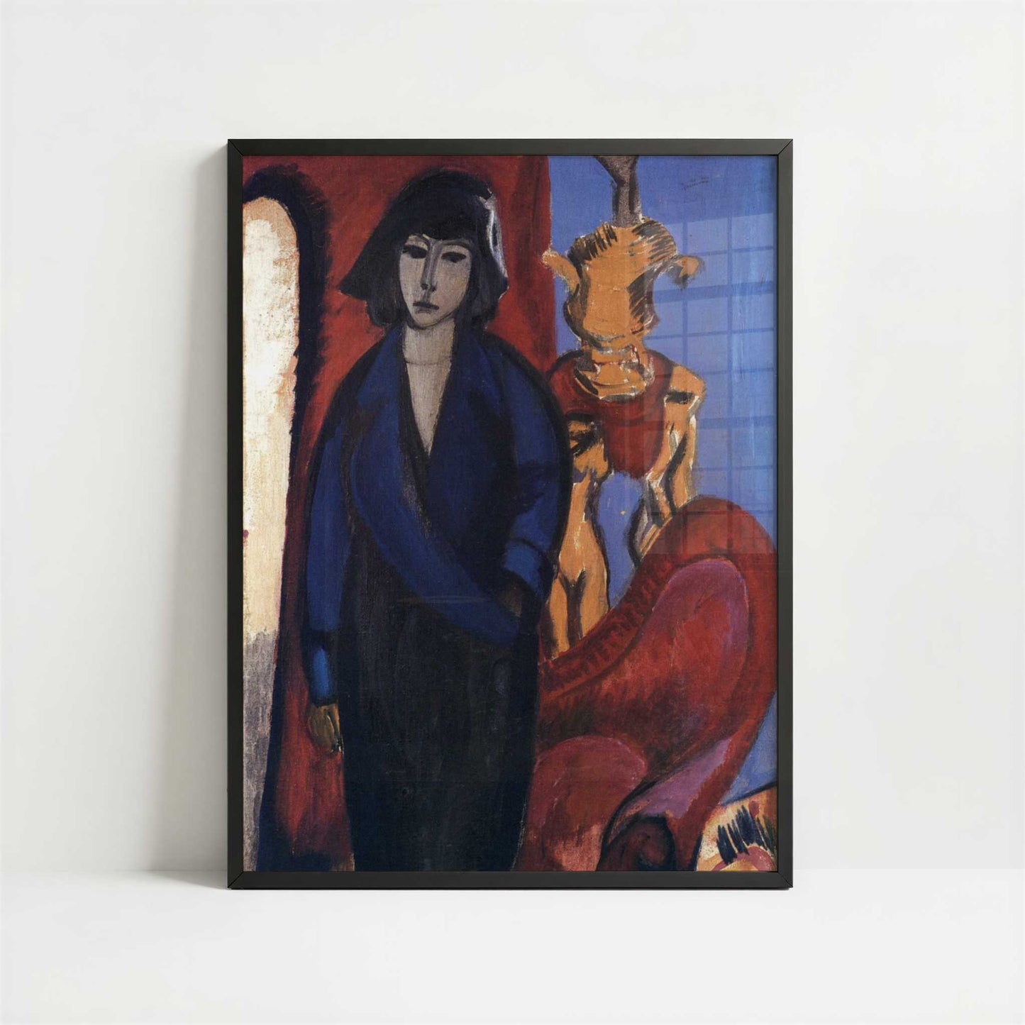 The Russian Girl (1912) by Ernst Ludwig Kirchner – Art Print - Art print in black frame