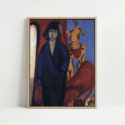 Framed Canvas - Framed canvas in oak color frame
