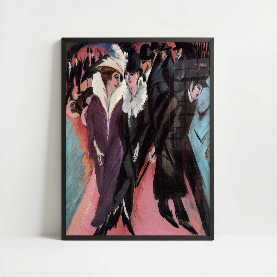 The Street (1913) by Ernst Ludwig Kirchner – Art Print - Art print in black frame