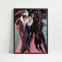 The Street (1913) by Ernst Ludwig Kirchner – Art Print - Art print in black frame