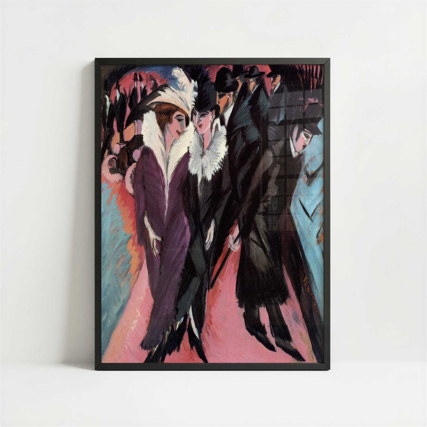 The Street (1913) by Ernst Ludwig Kirchner – Art Print - Art print in black frame