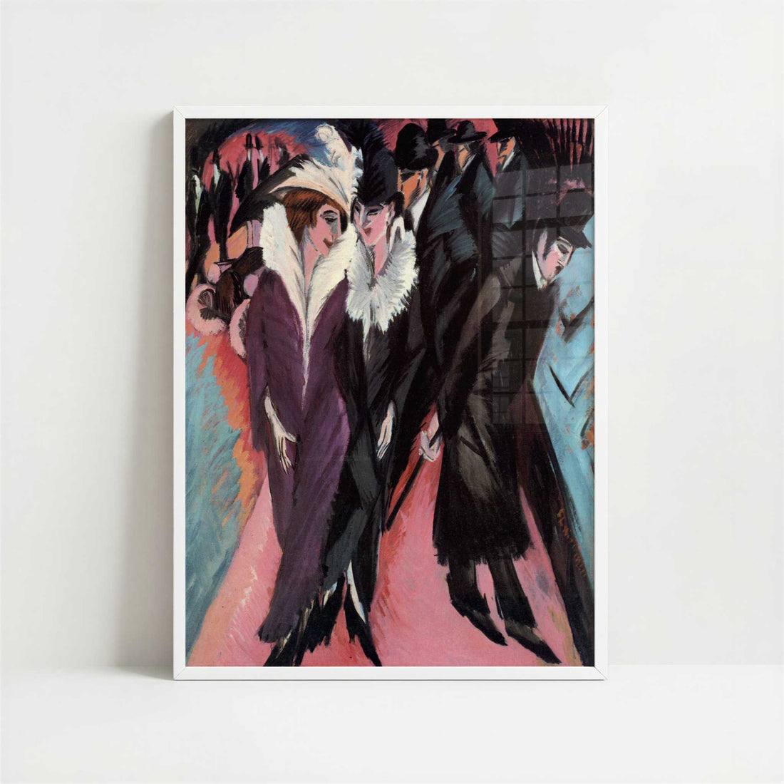 The Street (1913) by Ernst Ludwig Kirchner – Art Print - Art print in white frame