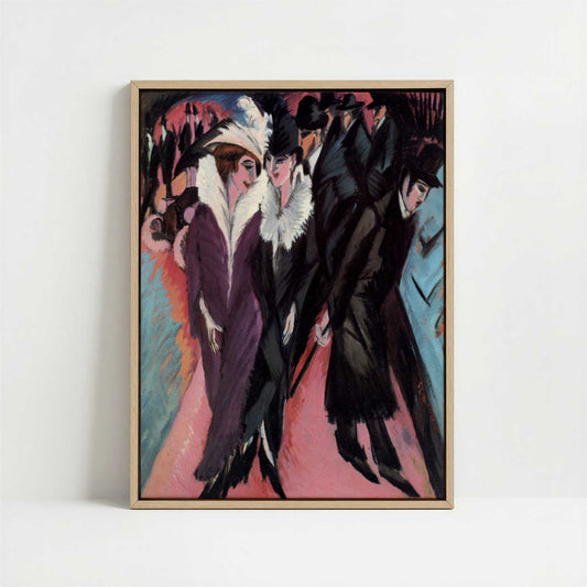 Framed Canvas - Framed canvas in oak color frame