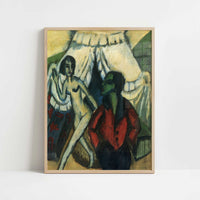 The Tent, Interior in Berlin Studio (1914) by Ernst Ludwig Kirchner – Art Print - Art print in oak frame