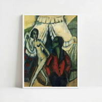The Tent, Interior in Berlin Studio (1914) by Ernst Ludwig Kirchner – Art Print - Art print in white frame