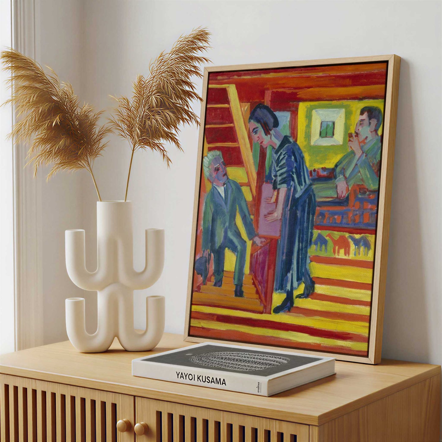 Framed Canvas - Framed canvas in a stylish interior setting
