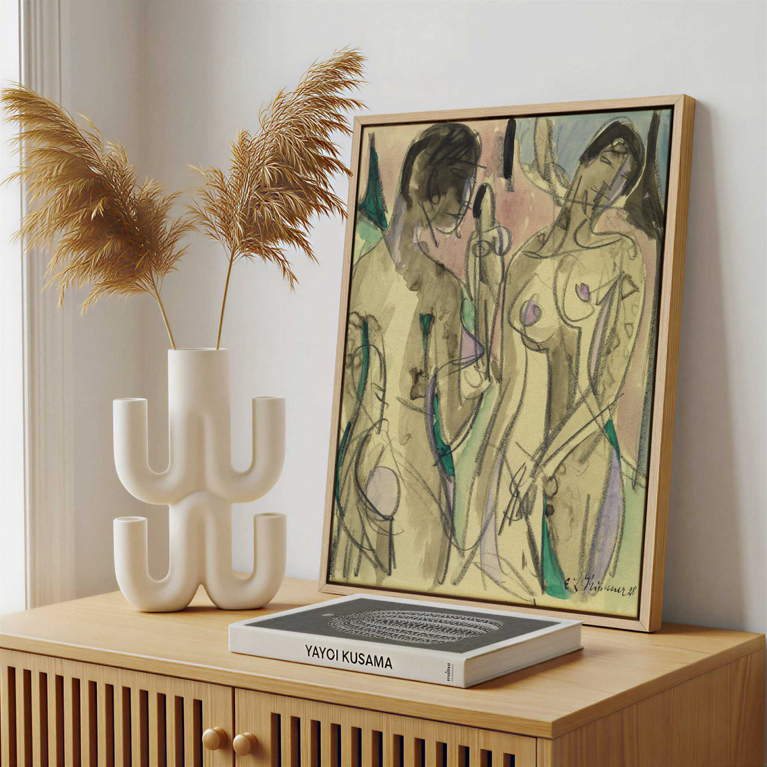 Framed Canvas - Framed canvas in a stylish interior setting