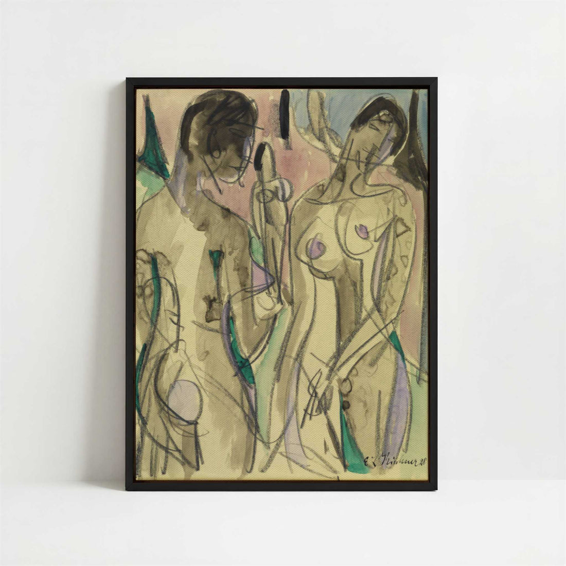 Framed Canvas - Framed canvas in black frame