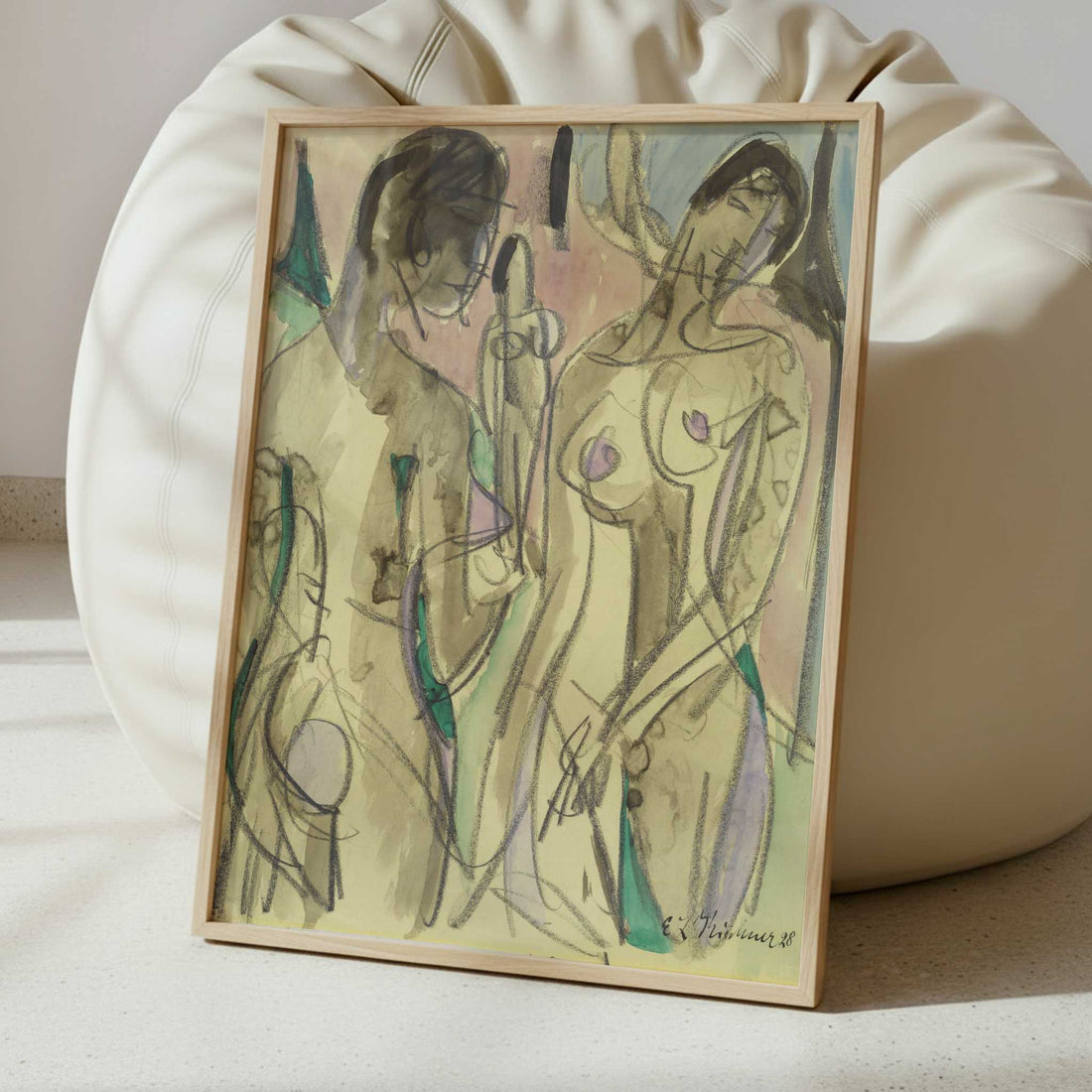 Three Acts in the Forest (1928) by Ernst Ludwig Kirchner – Art Print - Interior inspiration