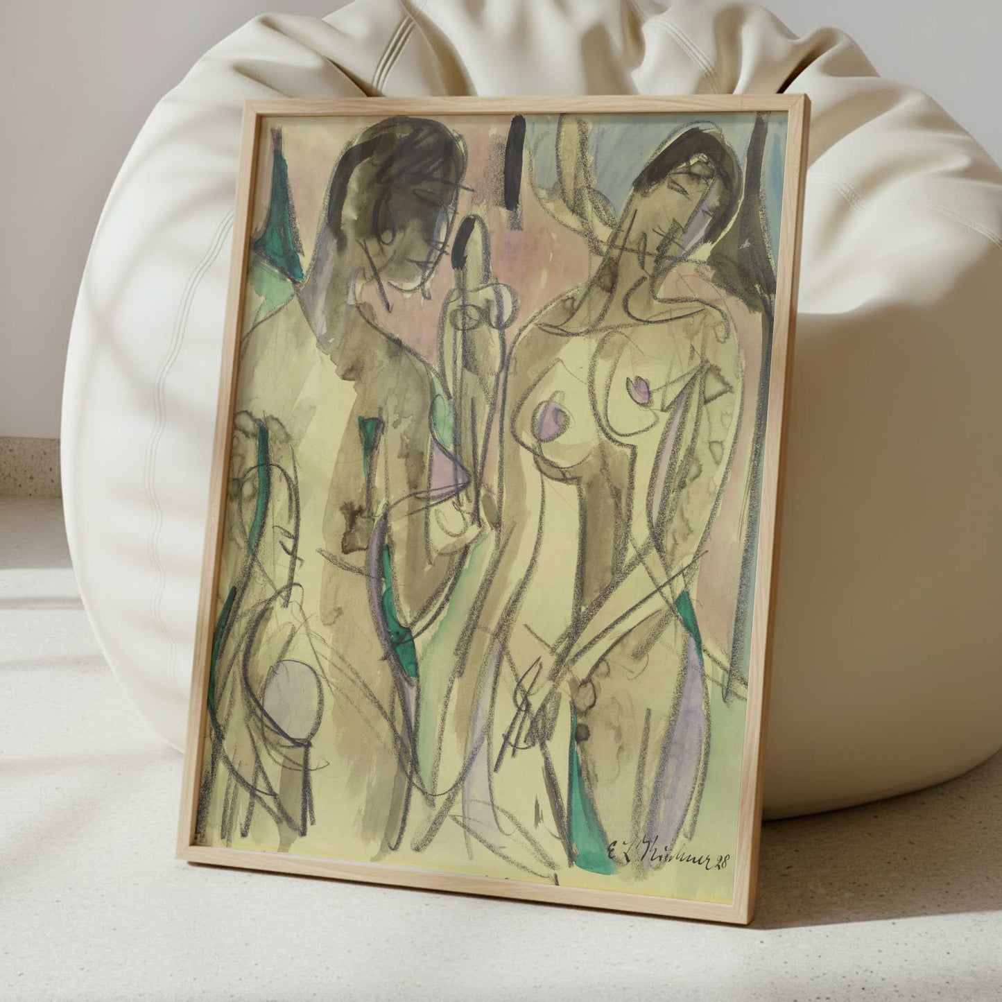 Three Acts in the Forest (1928) by Ernst Ludwig Kirchner – Art Print - Interior inspiration