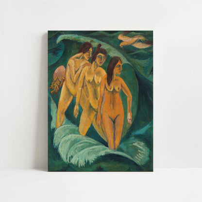 Three Bathers (1913) by Ernst Ludwig Kirchner – Art Print - Unframed art print