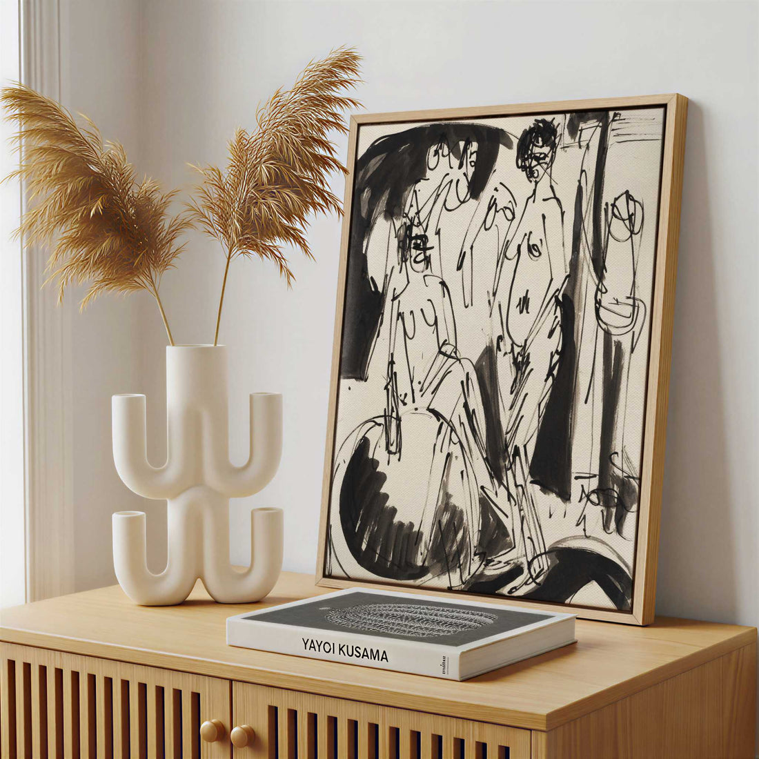 Framed Canvas - Framed canvas in a stylish interior setting