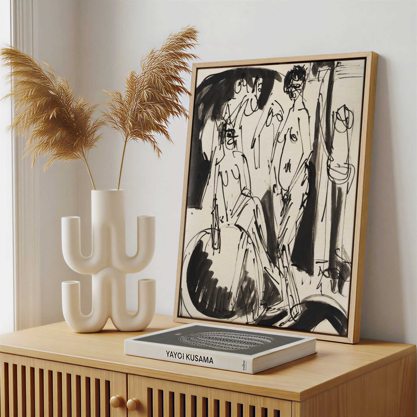 Framed Canvas - Framed canvas in a stylish interior setting