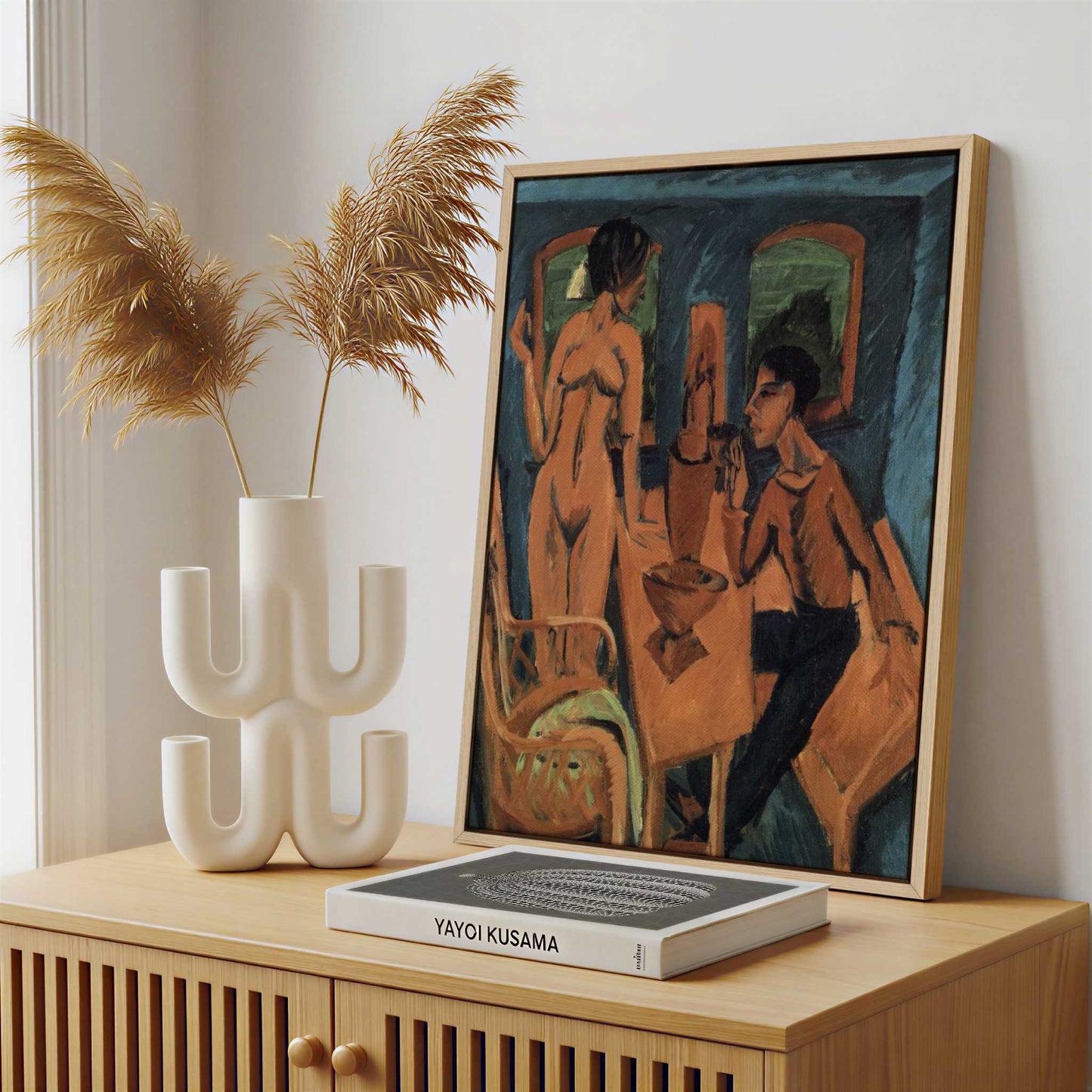 Framed Canvas - Framed canvas in a stylish interior setting