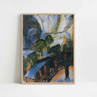 Train near Davos (1917) by Ernst Ludwig Kirchner – Art Print - Art print in oak frame