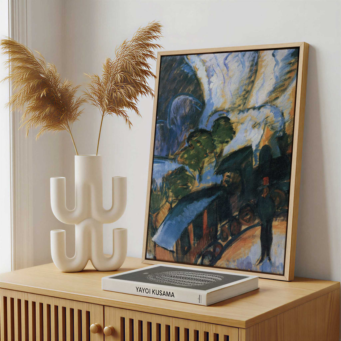Framed Canvas - Framed canvas in a stylish interior setting